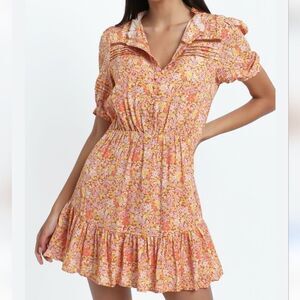 Showpo. Mahalia Mini Dress in Blushing Floral Size 6